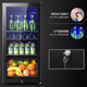 Double red wine cabinet, ice bar, office household single-door refrigerator, e-sports hotel tea small refrigerator sample cabinet BC-50 black (fully refrigerated and fresh-keeping + locked)
