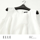 ELLE [Pure White Order] Ruffled Acetate Sleeveless Shirt for Women 2025 Summer New Tencel Chiffon White Shirt White M