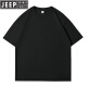 Jeep Spirit2025 Neues Modell für Männer und Frauen, reine kurzärmelige Kurzärmer kurzärmelig, lockeres, lässiges und modisches einfaches T-Shirt 694 Sky Blue M 80-115Jin [Jin ist 0,5 kg]