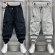 Padrones de trabajo informales de madera de margen de leñera (Tucano) Pantalones de trabajo casuales de secado rápido para hombres para hombres sueltos Funcionales al aire libre de nueve puntos Pussy Harem Pantalones negros M 100-115Jin [Jin equivale a 0.5 kg]