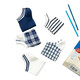 Spring and summer hot socks for women, low houndstooth retro men's short tube Japanese shallow mouth invisible boat socks wholesale, one pair of five colors, a total of 5 pairs [houndstooth]