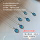 S925 silver natural aquamarine pendant necklace women's accessories 2025 new style simple light luxury total length about 46cm