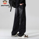 Paul Frank Jeans Men's Autumn American Pants Men's Drapey Loose Wide-leg Casual Pants Men's Trendy White Gray XL