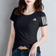 Adidas official ship store short-sleeved summer new running training sportswear woven fast-drying half-sleeved top round neck T-shirt 9274-Black woven fast-drying-spot fast-drying XS Recommended 70-85Jin [Jin equals 0.5 kg]