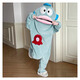 Disney Ugly Fish pajamas one-piece children's cute and funny parent-child flannel autumn and winter thickened coral velvet pajamas home clothes extra thick and warm cute children's one-piece 150 16 yards 135-145cm 55-68