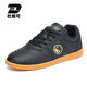 Du Weike four-season Tai Chi shoes for women, men's cow tendon sole genuine leather Tai Chi practice martial arts sports shoes breathable 9789 black [soft cowhide] 36 (same style for men and women, standard size)