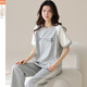 Pijama modal para mujeres en verano 2025 Nuevo pantalones de manga corta Estilo delgado coreano para usar ropa de hogar y9720 m (recomendado 75-95Jin [Jin equivale a 0.5 kg])