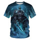 
Han Feinu World of Warcraft Clothes Summer Quick-drying Breathable Lich King Digital Print Men's Round Neck Short 5X SLX691 XXS