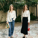 Olrain Französisch Pastoral bestickte Hemd Frauen Herbst New Lose Lazy Longleved Shirt Off White L.