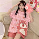 Mu fengqing sommer pyjamas Frauen kurzärmelige Shorts Anzug Cartoon Dünne Fett MM Plus Size Lose Can Pyjamas außerhalb 694 Kapibala + 680 Pacha Dog M [Vorgeschlagen 80-98 Jin [Jin gleich 0,5 kg]]]