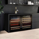Gironde 40-piece embedded red wine cabinet, constant temperature wine cabinet, constant temperature wine cabinet, beverage cabinet, refrigerated cabinet, fresh cabinet, tea and beer cabinet, home fixed frequency handleless - dual temperature, 46 bottles