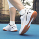Double Star Bate Table Tennis Shoes for Men and Women Adults New Breathable Sports Shoes Lightweight Professional Youth Students Children's Badminton Shoes Platinum Lace-Free 43