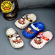G.DuckKids Petites chaussures d'enfants de canard jaune Chaussures de trou d'enfants garçons et filles bébé parent-enfant nezha dessin animé maison extérieur sandales anti-glissade kaki 24 à25 [longueur intérieure 16,5 cm]