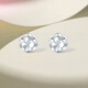 Saturday Fortune (ZLF) PT950 platinum earrings for women, shiny simple flower earrings for your girlfriend, one pair - 2.23g