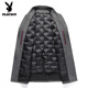 
Playboy [Down Bottom] Woolen Coat Men's New Winter Lapel Jacket Thickened Warm Woolen Trench Coat Gray [Hot Sale] L