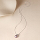 Saturday Fu Purple Edison Pearl S925 Silver Necklace Birthday Gift X0614365 Nearly Round 10-11mm