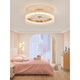 Crystal fan light 2025 new living room light master bedroom light ceiling with electric fan shaking head restaurant ceiling fan 12033 gold ceiling model 50CM Wuji + shaking