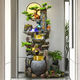 Ihre Sekretärin groß angelegte Landung Rockery Fließende Wasserbrunnen Ornamente eröffnen Geschenk Wohnzimmer Reichtum Feng Shui Wheel Hochbergzirkulation Wasserdekoration 9923 Kleine Trompetenhöhe 108 cm