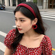 Red headband, Hong Kong style retro hair accessories, fashionable headband, wide-brimmed headband, adult hair-pressing temperament, age-reducing hairpin, burgundy