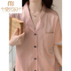 
Modal-sensing pajamas for women in summer ice silk shorts, silk, thick home clothes, summer internet celebrity style suit, light yellow #YX-9214 M [75-98]Jin[Jin equals 0.5 kg]