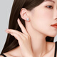 Chao Acer Platinum Four-leaf Clover Platinum Earrings for Women PT950 Brushed Earrings as a Gift for Your Girlfriend, Estimated Labor Cost 310 Yuan, 2.3g, One Pair (Free Silicone Ear Plugs)