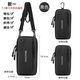 Yuanzu Running Special Arm Bag Multifunctional Shoulder Crossbody Bag Women's Outdoor Wrist Bag Men's Fitness Equipment Mobile Phone Bag Black Double Zipper - Vertical * Hook + Strap + Arm Strap