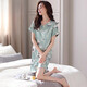 Ночная рубашка Yalu для женщин в летних ice Silk Silk Pajamas 2025 Новая летняя эмуляция шелк беременной матери-платье LSD9930 2xl [предполагаемое вес 140-160Jin [Джин равен 0,5 кг]]]