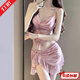 
ZUQT Bikini Swimsuit Women's Three-Piece Set Slide Female Conservative Seaside Vacation Niche Hot Spring Swimsuit Water 9882 Pink L [Suggested 95-106Jin [Jin equals 0.5 kg]]