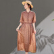 Ehangy Light Luxury Brand Dress для женщин 2025 Лето Новая модная и модная и модная возрастная снижение для похудения Тонкая темпераментная юбка Фундамент Цветок XL