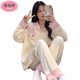 Pyjama sumeisting pour les femmes en automne à manches longues Cardigan à manches longues Suit Summer Ladies 2025 Nouveau dessin animé Spring and Winter Home Clothing SSM-3884 M [75-100jin [Jin est égal à 0,5 kg]]]
