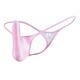 Ttpmer Herren -Tanga JJ Aufgedreht seidige sexy glänzende Männer blau t Hosen elastische Taille anregen Unterwäsche Herrenmondnacht schwarz m