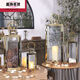 Candlestick Candlelight Dîner Europe Europe simple en acier inoxydable clair Luxur
