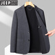 Jeep Spirit Blazer Men's Business Casual Small Small Single-Piece Spring and Automne Formal Wear Dad d'âge moyen 9926 Gray [Dark Pattern] M 170 [suggéré 100-119Jin [Jin est égal à 0,5 kg]]]