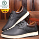 Woodpecker Spring and Summer Men's Shoes Black Anti-Slip Working Cotton Shoes Waterproof and Wear-resistant Casual Leather Shoes Korean Style Trendy Chef Shoes Cotton 825 Black 39