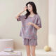 Pyjamas Zhidoudou pour femmes en été en été à manches courtes coton pur 2022 Nouveau étudiant de style coréen vêtements de maison mignonnes pour femmes au printemps et à l'automne mince grand costume à manches courtes - a5012 m femmes - code [80-100jin [Jin équivaut à 0,5 kg]]]