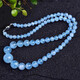Qianjun 2025 new collection-grade Brazilian aquamarine necklace Hainan pagoda chain fashion crystal jewelry mother girlfriend tower chain necklace