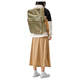 北面（The North Face）品牌Logo拉链开合涤纶（聚酯纤维）双肩包常规男女同款情侣款卡其 卡其色