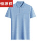 
Hengyuanxiang middle-aged men's lapel short-sleeved T-shirt daddy suit summer thin polo shirt. Middle-aged and elderly ice silk half-sleeved men's elderly ice silk-9855 gray real pocket M 48/165