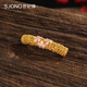 Century Yuan Shili Peach Blossom 18K gold pendant birthday gift (comes with pink leather rope) gold weight 0.29-0.30g