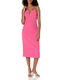 Halston Women's Stretch Crepe Dress Fuchsia 12