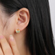 Little Silversmith Jadeite S925 Silver Ruyi Earrings for Women Chinese Style National Style Jade Niche High-end Lucky Earrings Earrings for Gifts