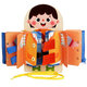Blackboard occupé écrit Fine Movement Training Teaching Aids Montessori Early Education Toy Bouton bouton bouton zipper Multi-couche Banned Board + Penguin Balance Pirate Ship