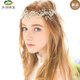 ZBJP Handmade Rhinestone Beads European y americano Novio para el cabello Fairy Band Pearl Dadband Wedding Vestido para el cabello exterior Accesorios para el cabello