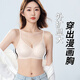 
Langsha underwear women's new small breasts look big and gather up top support adjustable Chinese style embroidery beauty salon breast breathable bra RX-Summer comic-pink skin color M