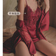Pajama sexy de estilo Victoria para mujeres en seda de invierno 2025 Nueva boda roja de verano con almohadilla de pecho Traje de camisón de camisón y otoño 9221 lila m _sugestionada 80-100Jin [Jin equivale a 0.5 kg]