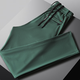 
LA summer thin ice silk pants men's hollowed-out men's casual pants slim-fit mesh trousers [9 points to tie the feet] black 9902 models, one size 28 [waist circumference 2 feet one]