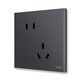 ABB switch socket panel Xuanpu series gray 86 type household power supply five-hole socket