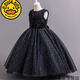 G.Duckkids2025 Sommer -Style Girls Pailletten -Mesh Rock Saum Langer Rock weiße Kleid Performance Kleid Prinzessin Rock Korean Green 120 cm