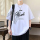 
Ran Yilan is similar to a handsome short-sleeved summer cotton shirt for junior high school students, fat and big boys, half-sleeved top, 695 meters white single-piece short-sleeved quality assurance M 70-90Jin [Jin equals 0.5 kg]