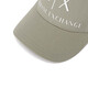 Armani (ARMANI) AX new product Men's/Women's neutral hats, baseball caps, Chinese Valentine's Day gifts 954039 CC513 U6167 Khaki Green AX embroidery